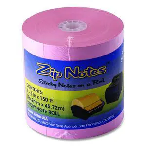 Dispenser Refill Roll Unruled Approx: 600 3 x 3 Sheets 3" x 150 ft Roll Pink 0024 Dispenser Refill Roll Unruled Approx: 600 3 x 3 Sheets 3" x 150 ft Roll Pink 0024