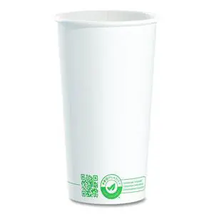 Compostable Paper Hot Cups ProPlanet Seal 20 oz White/Green 600/Carton 420PLAPLANET Compostable Paper Hot Cups ProPlanet Seal 20 oz White/Green 600/Carton 420PLAPLANET