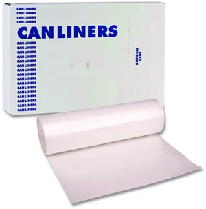 Low-Density Waste Can Liners 45 gal 0.9 mil 40 x 46 Clear Perforated Roll 100/Carton H8046TCKR01 Low-Density Waste Can Liners 45 gal 0.9 mil 40 x 46 Clear Perforated Roll 100/Carton H8046TCKR01