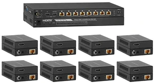 HDMI 1X8 DISTRIBUTION AMPLIFIER OVER CAT5E/6 OUTPUTS AND POC 60M HDMI 1X8 DISTRIBUTION AMPLIFIER OVER CAT5E/6 OUTPUTS AND POC 60M