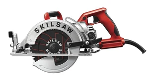 7-1/4" Lightweight Magnesium Worm Drive Circular Saw with Carbide Blade 2800 SPM 0 to +53 Degree Bevel Range 24 T Blade SPT77WML01 7-1/4" Lightweight Magnesium Worm Drive Circular Saw with Carbide Blade 2800 SPM 0 to +53 Degree Bevel Range 24 T Blade SPT77WML01