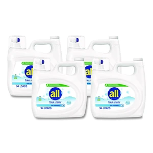 all Free Clear HE Laundry Detergent, 118 oz Bottle, 4/Carton all Free Clear HE Laundry Detergent, 118 oz Bottle, 4/Carton