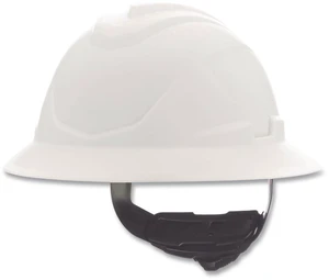V-Gard Hard Hats Full Brim C1 Fas-Trac III Swing Ratchet Suspension One Size Fits Most 6.5 to 8 White 10215837 V-Gard Hard Hats Full Brim C1 Fas-Trac III Swing Ratchet Suspension One Size Fits Most 6.5 to 8 White 10215837