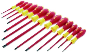 13-Piece Insulated SoftFinish Screwdriver Set Metric Slotted and Phillips Red/Yellow Handle 32094 13-Piece Insulated SoftFinish Screwdriver Set Metric Slotted and Phillips Red/Yellow Handle 32094
