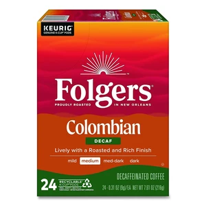 100% Colombian Decaf Coffee K-Cups 24/Box 5000363988 100% Colombian Decaf Coffee K-Cups 24/Box 5000363988