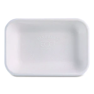 Vanguard Worldview Renewable and Compostable Sugarcane Take-Out Containers 16 oz 7 x 5 x 1 White 400/Carton EPSCRC16NFA Vanguard Worldview Renewable and Compostable Sugarcane Take-Out Containers 16 oz 7 x 5 x 1 White 400/Carton EPSCRC16NFA