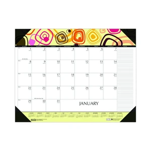 Recycled Desk Pad Calendar Geometric Artwork 22 x 17 White Sheets Black Binding/Corners12-Month Jan to Dec: 2026 149 Recycled Desk Pad Calendar Geometric Artwork 22 x 17 White Sheets Black Binding/Corners12-Month Jan to Dec: 2026 149