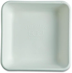 Vanguard Worldview Renewable and Compostable Sugarcane Take-Out Containers 36 oz 8 x 8 x 2 White 200/Carton EPSCS8TNFA Vanguard Worldview Renewable and Compostable Sugarcane Take-Out Containers 36 oz 8 x 8 x 2 White 200/Carton EPSCS8TNFA
