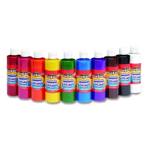 Washable Tempera Paint 10 Assorted Colors 8 oz Bottle 10/Pack 01610 Washable Tempera Paint 10 Assorted Colors 8 oz Bottle 10/Pack 01610
