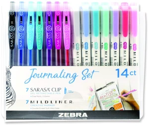 Mixed Writing Set, (7) 0.5 Mm Gel Pens, (7) 1 Mm/4 Mm Bullet/chisel-Tip Markers, Assorted Colors Mixed Writing Set, (7) 0.5 Mm Gel Pens, (7) 1 Mm/4 Mm Bullet/chisel-Tip Markers, Assorted Colors