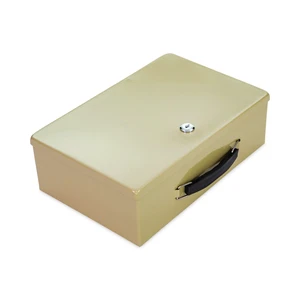 Heavy Duty Fire Retardant Box 1 Compartment Key Lock 12.75" x 8.25" x 4" Sand 500123 Heavy Duty Fire Retardant Box 1 Compartment Key Lock 12.75" x 8.25" x 4" Sand 500123
