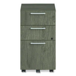 Alera Seville Series Mobile Pedestal Left/Right 3-Drawer: Box/Box/File Legal Walnut 15" x 18" x 27" AENNZKMP1518UFTOM Alera Seville Series Mobile Pedestal Left/Right 3-Drawer: Box/Box/File Legal Walnut 15" x 18" x 27" AENNZKMP1518UFTOM