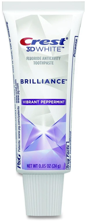 3D White Brilliance Advanced Whitening Technology + Advanced Stain Protection Toothpaste Vibrant Peppermint 0.85 oz 72/CT 80717080 3D White Brilliance Advanced Whitening Technology + Advanced Stain Protection Toothpaste Vibrant Peppermint 0.85 oz 72/CT 80717080