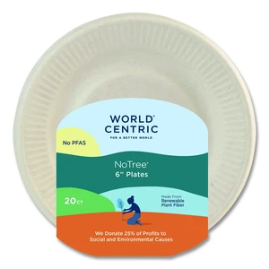 Fiber Plates 6" dia Natural 20/Pack PLRTSCU6 Fiber Plates 6" dia Natural 20/Pack PLRTSCU6
