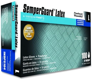 Latex Gloves Powdered Large 4 mil Thick 9.45" Long Cream 100/Box 10 Boxes/Carton INDPS104 Latex Gloves Powdered Large 4 mil Thick 9.45" Long Cream 100/Box 10 Boxes/Carton INDPS104