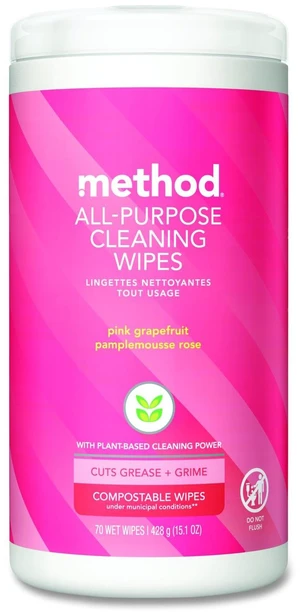 All Purpose Cleaning Wipes 1 Ply Pink Grapefruit White 70/Canister 6/Carton 338527 All Purpose Cleaning Wipes 1 Ply Pink Grapefruit White 70/Canister 6/Carton 338527