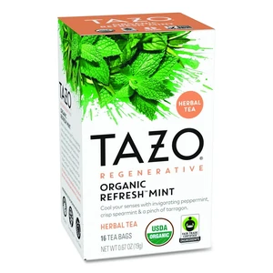 Tea Bags Organic Refresh Mint 16/Box 6 Boxes/Carton 10794522003508 Tea Bags Organic Refresh Mint 16/Box 6 Boxes/Carton 10794522003508