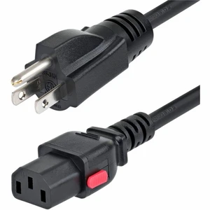 10FT COMPUTER POWER CORD TAA NEMA 5-15P TO LOCKING C13 125V 10A 10FT COMPUTER POWER CORD TAA NEMA 5-15P TO LOCKING C13 125V 10A