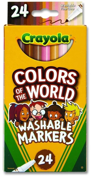 Crayola Colors of the World Washable Markers Fine Bullet Tip 24 Pack 587810 Crayola Colors of the World Washable Markers Fine Bullet Tip 24 Pack 587810
