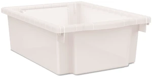 Flagship Storage Bins 1 Section 12.75" x 16" x 6" Translucent White HFMBIN6 Flagship Storage Bins 1 Section 12.75" x 16" x 6" Translucent White HFMBIN6