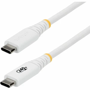 StarTech 3ft 91cm USB-C Charging Cable 240W PD EPR Durable and Ultra-Flexible USB-IF Certified Rugged USB-C Charging Cord White S2CEPR3FWUSBCABLE StarTech 3ft 91cm USB-C Charging Cable 240W PD EPR Durable and Ultra-Flexible USB-IF Certified Rugged USB-C Charging Cord White S2CEPR3FWUSBCABLE