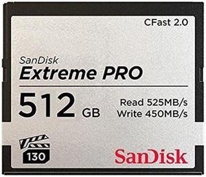 SanDisk  SDCFSP512GA46D  SanDisk Extreme Pro 512 GB CFast Card  525 MBs Read  450 MBs Write  2933x Memory Speed