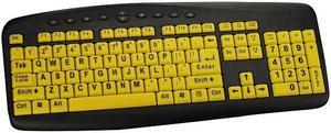Ergoguys High Visibility Large Print Soft Touch Wired Keyboard