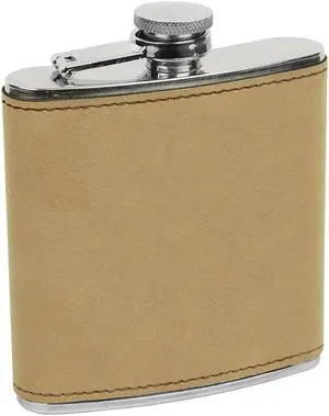 Erie 216 6oz. Leatherette Wrapped Stainless Steel Flask (FSK615)