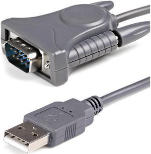 StarTech ICUSB232DB25 StarTech.com USB to RS232 DB9/DB25 Serial Adapter Cable - M/M - DB-9 Male Serial - Type A Male USB - 3ft - Gray