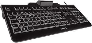 Cherry TAA Compiant USB Keyboard with Smart Card Reader Black JK-A0104EU-2