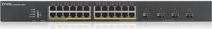 Zyxel 24-Port Gigabit Ethernet + 4X 10G SFP+ Fiber High Powered PoE+ 375W NebulaFlex Smart Managed Switch | 802.3at 802.3af | Metal | Limited Lifetime XGS1930-28HP