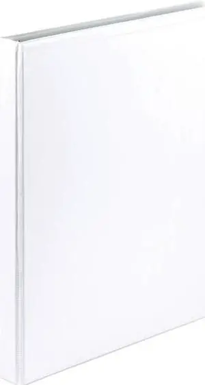 Samsill I08517C Economy .5" Round Ring View Binders, White, 12 Pack