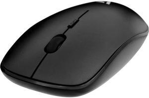 V7 MW200-1E Black 4 Buttons Tilt Wheel RF Wireless Optical Low Profile Mouse