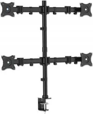 Articulating Quad 13" to 27" Supports 18 lb Monitor Arms Black MA240