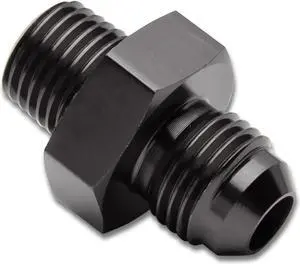 DNA Motoring FT-4906-002-BK 6AN Anodized T-6061 Aluminum Black Straight Oil Line Fitting Adapter
