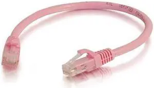 C2G 04044 Cat6 Cable - Snagless Unshielded Ethernet Network Patch Cable, Pink (2 Feet, 0.60 Meters)