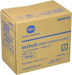Konica TNp-49Y Yellow Toner Cartridge C3351 C3851fs Es