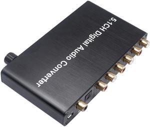 5.1 CH Digital Audio Converter Decoder SPDIF Optical Coaxial to RCA DTS/AC3