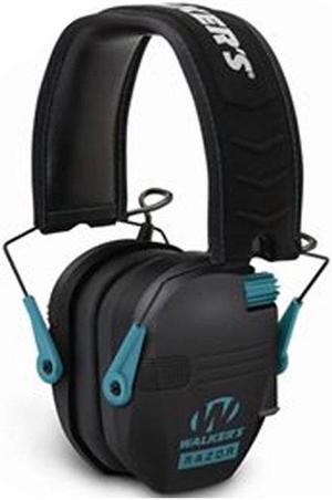 Walker's Razor Slim Shooter Teal Electronic Folding Hearing Protection Earmuffs