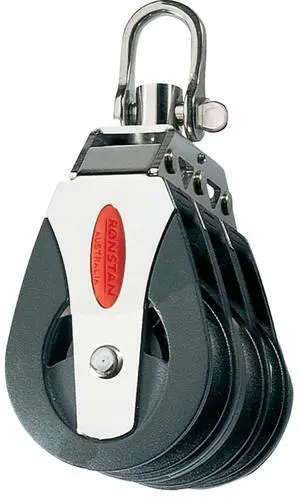 RONSTAN SERIES 40 BALL BEARING BLOCK- TRIPLE- SWIVEL HEAD