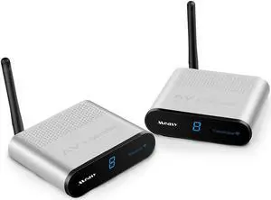 5.8GHZ Wireless Aluminum Alloy AV VCD Audio Video Transmitter and Receiver with IR Remote Control 300 Metres RCA530 for STB / Monitor / Transmission