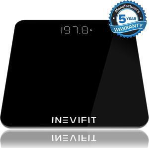 INEVIFIT BATHROOM SCALE, Highly Accurate Digital Bathroom Body Scale, Measures Weight for Multiple Users