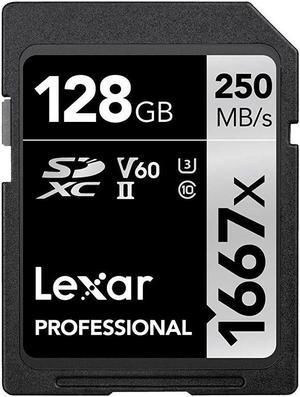 Lexar Professional 1667x 128GB SDXC UHS-II/U3 Memory Card #LSD128CBNA1667