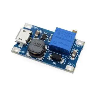 MT3608 DC-DC Adjustable Boost Module 2A Boost Plate 2A Step Up Module with MICRO USB 2V - 24V to 5V 9V 12V 28V LM2577