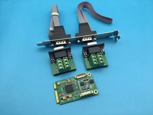 Mini PCI Express to 2 Port RS422 RS485 Industrial Serial Controller Expansion Card DB9 Pin Mini PCIE Adapter