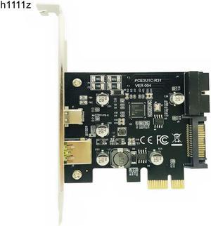 add on card PCI Express PCI e To USB 3.1 Type C Riser Post Card PCIe to USB C 2.4A Fast Charger+19PIN Front USB Miner Expansion Adapter Card