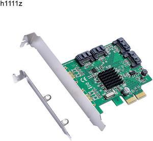 Add On Card PCI E SATA Card PCIE SATA 3 III 4 port PCI e Version 2, x2 Slot SATA Controller Card with Low Profile Bracket