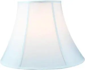 White Shantung Fabric Bell Lamp Shade 9x18x13.5