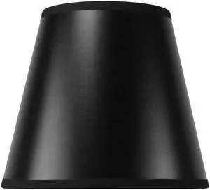 5x8x7 Black CLIP ON Empire Hard Back Lampshade with Gold Lining