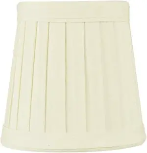 3x4x4 Egg Shell Pleated Clip-on Candelabra Lampshade
